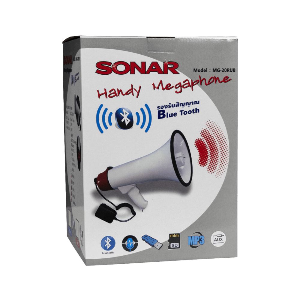 โทรโข่ง Sonar รุ่น MG-20RUB รองรับการอัดเสียง มีไซเรน Bluetooth_1